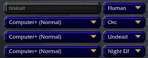Three Computer+ (Normal) opponents seated in a game lobby